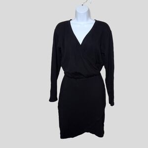 Monrow Supersoft Fleece Cross Over V Dress